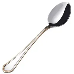 قاشق مربا خوری 6 تایی مدل ونیز دور طلایی ناب استیل