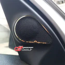 برچسب قاب تیوتر پژو 206 و 207 آینه برقی طرح PIONEER کد 10696