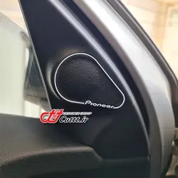 برچسب قاب تیوتر پژو 206 و 207 آینه برقی طرح PIONEER کد 10696