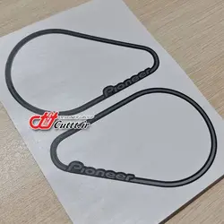 برچسب قاب تیوتر پژو 206 و 207 آینه برقی طرح PIONEER کد 10696