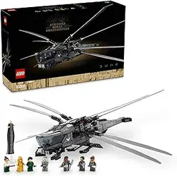 LEGO Icons Dune Atreides Royal Ornithopter 10327، مدل کلکسیونی الهام گرفته از تپه های شنی برای ساخت و نمایش، ایده هدیه بزرگسالان برای طرفداران فیلم های علمی تخیلی، 8 مینی فیگور تپه شنی