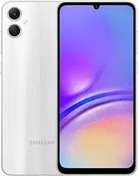 SAMSUNG Galaxy A05 دو سیم کارت (128 گیگابایت، 4 گیگابایت) 6.7 اینچی HD+، هشت هسته ای، دوربین 50 مگاپیکسلی، ولتاژ 4G (GSM بدون قفل برای AT&amp;T، T-Mobile، جهانی) مدل بین المللی A055M/DS (با کارت SD 256 گیگابایت، نقره ای)