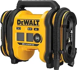 باد کننده لاستیک DEWALT 20V MAX، جمع و جور و قابل حمل، خاموش شدن خودکار، چراغ LED، فقط ابزار بره (DCC020IB)