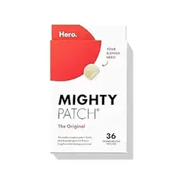 پچ اصلی Mighty Patch™ از Hero Cosmetics - چسب جوش های هیدروکلوئیدی آکنه برای پوشاندن لک ها و لک ها، برچسب های نقطه ای برای صورت و پوست (36 تعداد)