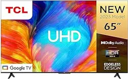 تلویزیون 65 اینچی TCL تلویزیون هوشمند 4K UHD Dolby Audio HDR10 و فناوری Micro Dimming طراحی بدون لبه - 65P635 (مدل 2023)