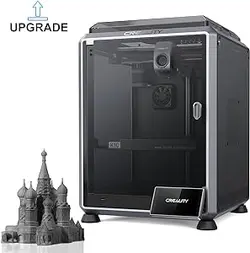 چاپگر سه بعدی Creality K1C 2024، سرعت چاپ فوق العاده سریع 600 میلی متر بر ثانیه با دوربین هوش مصنوعی 300 درجه سانتی گراد کنترل اینرسی نازل دمای بالا: تراز کردن خودکار اکسترودر مستقیم، پشتیبانی از رشته های فیبر کربن