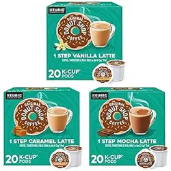 لاته دونات اورجینال One Step Latte: موکا (20)، وانیل (20) و کارامل (20)