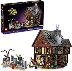 LEGO Ideas Disney Hocus Pocus: مجموعه ساختمان کلکسیونی کلبه خواهران ساندرسون، ایده هدیه منحصر به فرد برای بزرگسالان و طرفداران فیلم Hocus Pocus دیزنی، شامل مینی فیگورهای خواهر ساندرسون، 21341