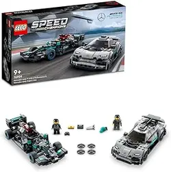 LEGO® Speed ​​Champions Mercedes-AMG F1 W12 E Performance &amp; Mercedes-AMG Project One 76909 Building Blocks مجموعه ماشین اسباب بازی؛ اسباب بازی های پسرانه، دخترانه و بچه گانه (564 قطعه)