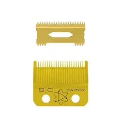 StyleCraft جایگزین تیغه گیره موی تیتانیوم فیپر طلایی ثابت با ست کاتر عمیق متحرک باریک