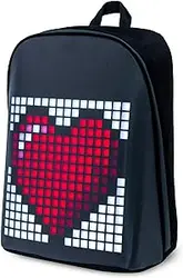کوله پشتی DIVOOM ACDIVBCKPK Divoom Pixoo با 256 پنل جلویی LED کنترل شده با برنامه هوشمند سفارشی 275 x 150 x 385 میلی متر (مشکی) - مشکی (بسته 1)
