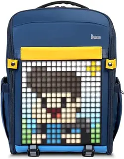 کیسه نمایشگر LED انیمیشن Divoom Backpack-S Pixel Art Youngsters با کنترل برنامه، آبی تیره