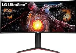 مانیتور ال‌جی 34GP63A 34 اینچی منحنی UltraGear QHD HDR 10 160 هرتزی با پایه قابل تنظیم شیب/ارتفاع، بلندگوی داخلی