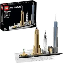 مجموعه اسباب بازی LEGO Architecture New York City 21028 Building Blocks. اسباب بازی های پسرانه، دخترانه و بچه گانه (598 قطعه)