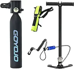 مخزن غواصی 0.5 لیتری تجهیزات مینی غواصی سیستم تنفس زیر آب سیلندر اکسیژن 6-10 دقیقه قابل حمل ریه هوا دوستان