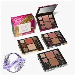 مهمانی سالانه LAURA GELLER NEW YORK در مجموعه هدیه مهمان افتخاری پالت - 4 پالت آرایش کامل صورت - شامل سایه چشم، هایلایتر و رژگونه - مناسب سفر