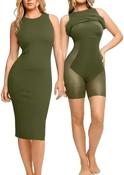 لباس مجلسی توکار Popilush The Shapewear با زیپ یقه بدون آستین تابستانی لباس مجلسی رسمی زنانه