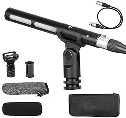 میکروفون BOYA XLR، میکروفن خازنی مینی شاتگان کاردیوئید با قدرت فانتوم 12-48 برای فیلمبرداری فیلم مصاحبه ENG/EFP