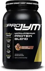پودر پروتئین Pro JYM - سفیده تخم مرغ، شیر، ایزوله های پروتئین آب پنیر و میسلار کازئین | علم مکمل JYM | طعم جاده راکی، 2 پوند