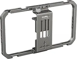 SmallRig Universal Smartphone Video Rig for iPhone for Samsung, Filmmaking Vlogging Rig آلیاژ آلومینیوم قفس قفس تلفن همراه با پایه کفش سرد برای Videomaker Videographer - 2791B