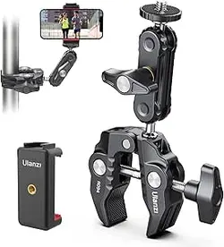 مانیتور گیره دوربین سوپر گیره ULANZI آداپتور 360 درجه بال هد جادویی سر توپ دوبل با پایه 1/4 اینچ -20 و 3/8 اینچ - 16 نخی ST-07 پایه سه پایه تلفن