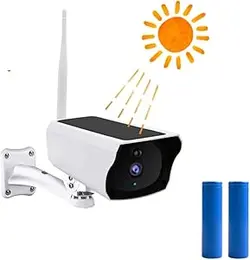 Eazyliv Wi-Fi Solar Energy METAL BODY با باتری قابل شارژ در فضای باز دوربین امنیتی بی سیم، 1080P HD با انرژی خورشیدی IP66 ضد آب دید در شب دو طرفه هشدار تشخیص حرکت زوم Ptz