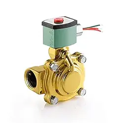 ASCO 8210G004-120/60,110/50 برنجی بدنه خلبان شیر برقی سرویس عمومی، اندازه لوله 1 اینچ، دو طرفه به طور معمول بسته، آب بندی نیتریل بوتیلن، 1 اینچ، جریان 13 Cv، 120V/110V Hz