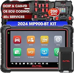 اسکنر کیت Autel MaxiPRO MP900-BT با کیت OBD1 200 دلاری: کیت DoIP/CAN FD MP900BT 2024، مدل جدید MK900BT MP900-BT MS906BT، کدگذاری Pro ECU به عنوان MS906 Pro 1+ Test، 300OS SGW