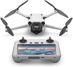 DJI Mini 3 Pro (DJI RC) دوربین پهپاد سبک و تاشو ویدیویی 4K/60 فریم در ثانیه، عکس 48 مگاپیکسلی، پرواز 34 دقیقه‌ای، تشخیص موانع سه جهته، گواهینامه MOIAT - نسخه امارات