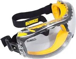 DEWALT DPG82-11 کانسیلر شفاف ضد مه عینک ایمنی قالب دوگانه، لنز شفاف، 1 جفت