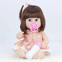عروسک نوزاد Beauenty Reborn، عروسک‌های واقعی 15 اینچی نوزاد - عروسک‌های سیلیکونی نرم دخترانه و لباس‌ها و لوازم جانبی برای سن 3 سال به بالا (A)