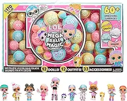 روده بر شدن از خنده. سورپرایز! Mega Ball Magic - 12 عروسک کلکسیونی، 60+ سورپرایز، 170 با ارزش، 4 تجربه جعبه گشایی، Squish Sand، Bubbles، Gel Crush، Shell Smash، Fashions Limited Edition Gift, Girls 3+