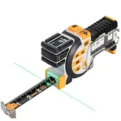 اندازه گیری نوار دیجیتال REEKON T1 Tomahawk - ابزار اندازه گیری دقیق حرفه ای، لیزر سبز، فهرست اندازه گیری کاغذ الکترونیکی، اندازه گیری های به اشتراک گذاشته شده از طریق بلوتوث، تیغه های قابل تعویض