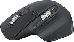 Logitech MX Master 3S - ماوس عملکرد بی‌سیم با پیمایش فوق‌العاده سریع، Ergo، 8K DPI، ردیابی روی شیشه، کلیک‌های بی‌صدا، USB-C، بلوتوث، ویندوز، لینوکس، کروم - گرافیت