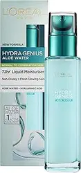 L'Oreal Paris Hydra Genius Hyaluronic Acid + مرطوب کننده مایع آلوئه ورا برای پوست های نرمال تا مختلط، آبرسانی و تقویت کننده 70 میلی لیتر