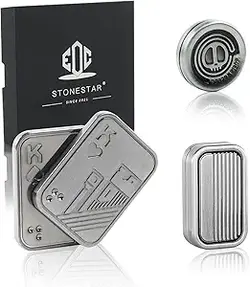 بسته اسباب‌بازی STONESTAR - مجموعه سکه‌های مغناطیسی فیجت اسلایدر، اسباب‌بازی فیجت EDC برای بزرگسالان، به تسکین ADHD/اضطراب/استرس (نقره‌ای) کمک می‌کند.