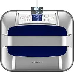 دستگاه پرس حرارتی IMREN، پرس حرارتی قابل حمل 12 اینچ برای تی شرت و هودی، پرس حرارتی برای سابلیمیشن، وینیل، پروژه انتقال حرارت، دستگاه پرس حرارتی با پد پرس حرارتی - آبی