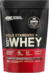 پودر پروتئین آب پنیر 100% استاندارد طلایی Optimum Nutrition (ON) - 1 پوند (شکلات دو برابر)
