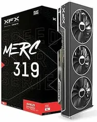 کارت گرافیک بازی XFX Speedster MERC319 RX 7800 XT Black 16GB GDDR6 HDMI 3xDP، AMD RDNA 3 RX-78TMERCB9