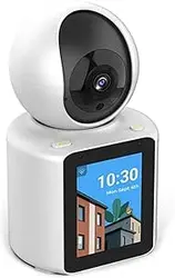 دوربین فول اچ دی با ردیابی خودکار هوش مصنوعی و صفحه نمایش HD. دوربین، دوربین خانه، مانیتور کودک، مانیتور کودک ایده آل/دوربین حیوان خانگی. دوربین وای فای هوشمند با دید در شب، تشخیص حرکت، تماس تصویری دو طرفه