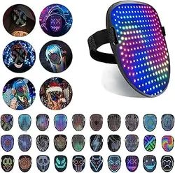 ماسک هالووین کودکان بزرگسالان LED ماسک ترسناک با نور بنفش آبی برای مهمانی های بالماسکه لباس مهمانی هالووین جشنواره Cosplay، کارناوال، هدیه