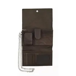 کیف زیپو مدل Mocha Leather Biker Wallet With Metal Chain کد 2005129 - لایترلند
