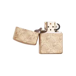 فندک زیپو مدل Armor Fanned Discs Tumbled Brass کد 28541 - لایترلند