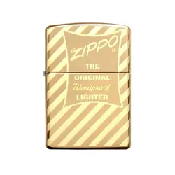 فندک زیپو مدل Vintage Zippo Box Top High Polish Solid Brass کد 49075 - لایترلند