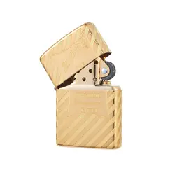 فندک زیپو مدل Vintage Zippo Box Top High Polish Solid Brass کد 49075 - لایترلند