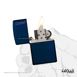 فندک زیپو مدل Classic Navy Matte Zippo Logo کد 239zl - لایترلند
