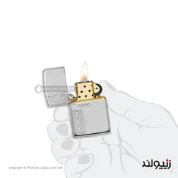 فندک زیپو مدل Armor Sterling Silver Diamond Pattern Design کد 49551 - لایترلند