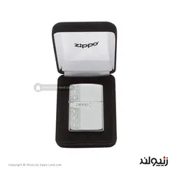 فندک زیپو مدل Armor Sterling Silver Diamond Pattern Design کد 49551 - لایترلند