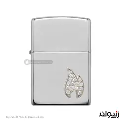 فندک زیپو مدل Sterling Silver Flame Emblem کد 49554 - لایترلند