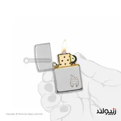 فندک زیپو مدل Sterling Silver Flame Emblem کد 49554 - لایترلند